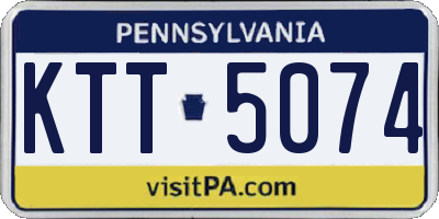 PA license plate KTT5074