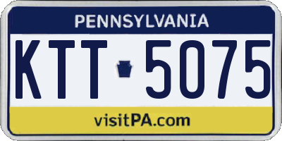 PA license plate KTT5075