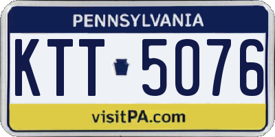 PA license plate KTT5076