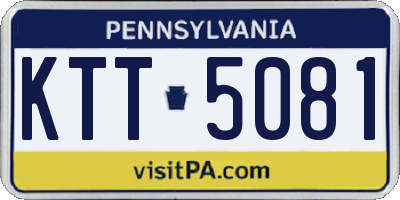 PA license plate KTT5081