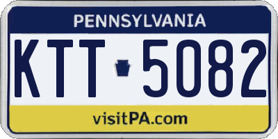 PA license plate KTT5082
