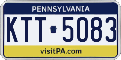 PA license plate KTT5083