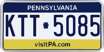 PA license plate KTT5085