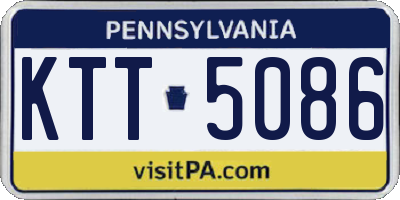 PA license plate KTT5086