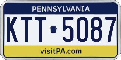 PA license plate KTT5087
