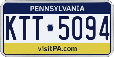 PA license plate KTT5094