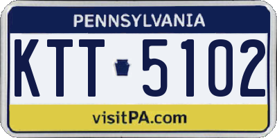 PA license plate KTT5102