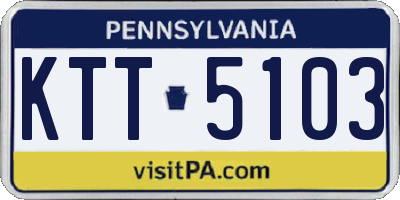 PA license plate KTT5103