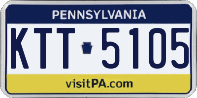 PA license plate KTT5105