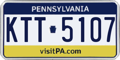 PA license plate KTT5107
