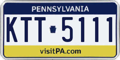 PA license plate KTT5111