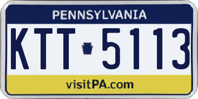 PA license plate KTT5113