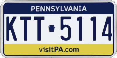 PA license plate KTT5114