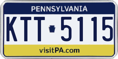 PA license plate KTT5115
