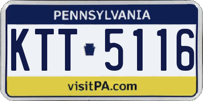 PA license plate KTT5116