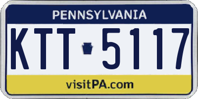PA license plate KTT5117