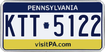 PA license plate KTT5122