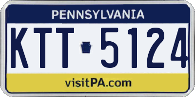 PA license plate KTT5124