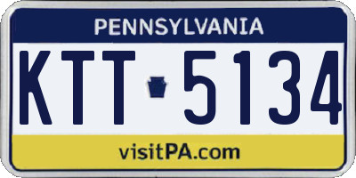 PA license plate KTT5134