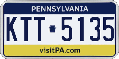 PA license plate KTT5135