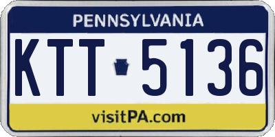 PA license plate KTT5136