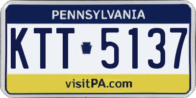 PA license plate KTT5137