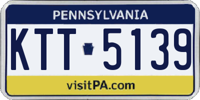 PA license plate KTT5139