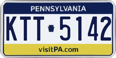PA license plate KTT5142