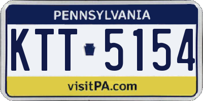 PA license plate KTT5154