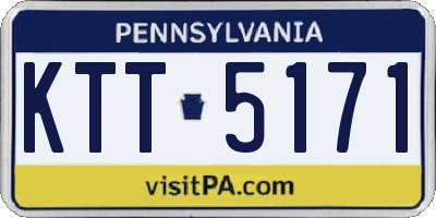 PA license plate KTT5171