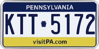 PA license plate KTT5172