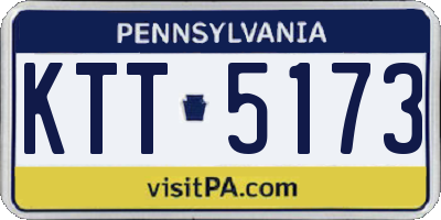 PA license plate KTT5173