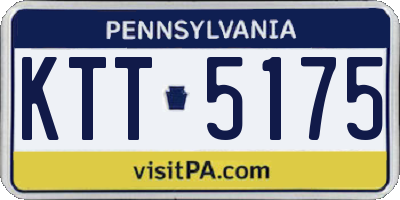 PA license plate KTT5175