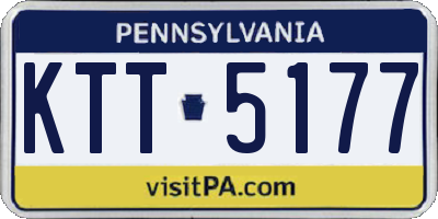PA license plate KTT5177