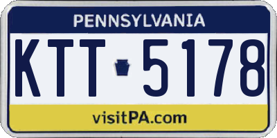 PA license plate KTT5178