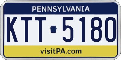 PA license plate KTT5180