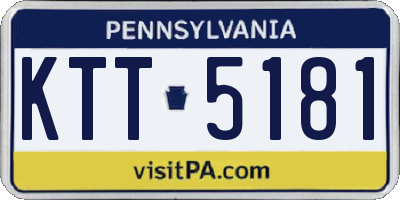 PA license plate KTT5181