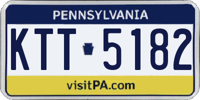 PA license plate KTT5182