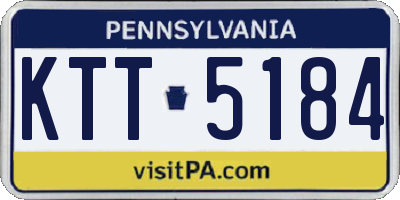 PA license plate KTT5184