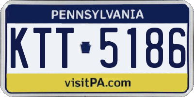 PA license plate KTT5186