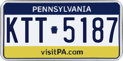PA license plate KTT5187