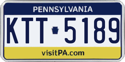PA license plate KTT5189