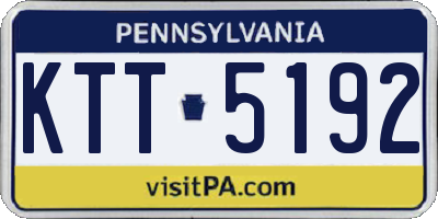 PA license plate KTT5192
