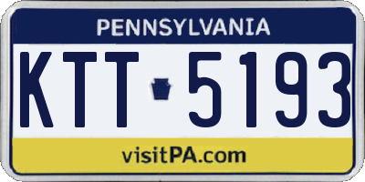 PA license plate KTT5193