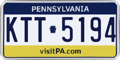 PA license plate KTT5194
