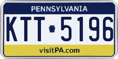 PA license plate KTT5196