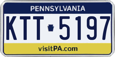 PA license plate KTT5197