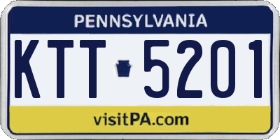 PA license plate KTT5201