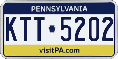 PA license plate KTT5202