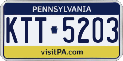 PA license plate KTT5203